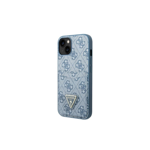 GUESS Futrola za iPhone 13 Pro Blue Triangle Logo Cardslot slika 1