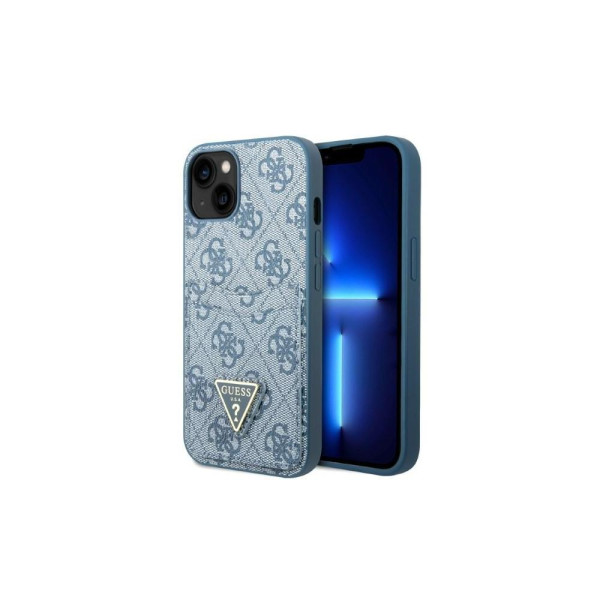 GUESS Futrola za iPhone 13 Pro Blue Triangle Logo Cardslot slika 3