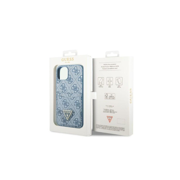 GUESS Futrola za iPhone 13 Pro Blue Triangle Logo Cardslot slika 5