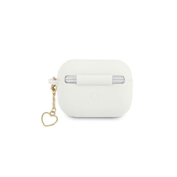 GUESS Futrola za slušalice AirPods Pro White Silicone Heart Charm slika 4