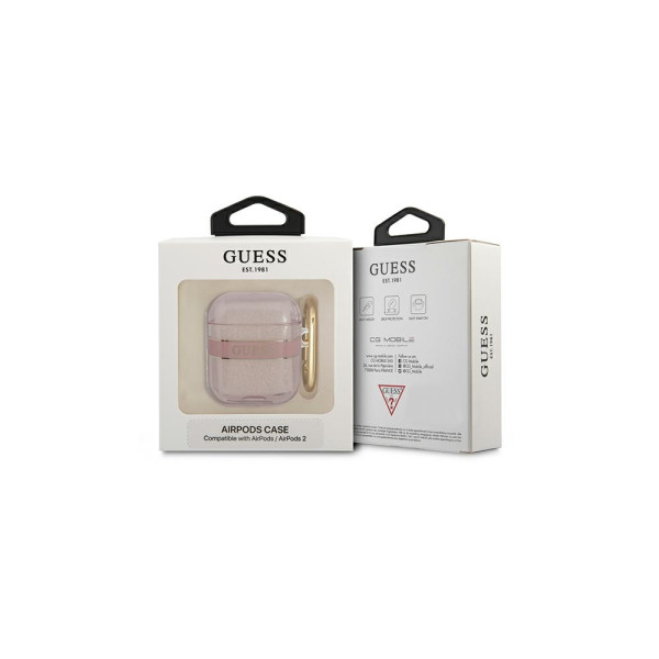 GUESS Futrola za slušalice AirPods 1/2 Pink Cord slika 3