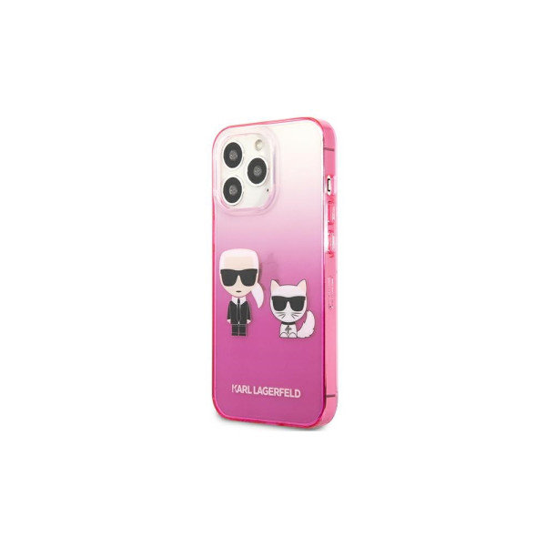 Karl Lagerfeld Futrola za iPhone 13 Pro Pink Karl & Choupette Head Gradient slika 1