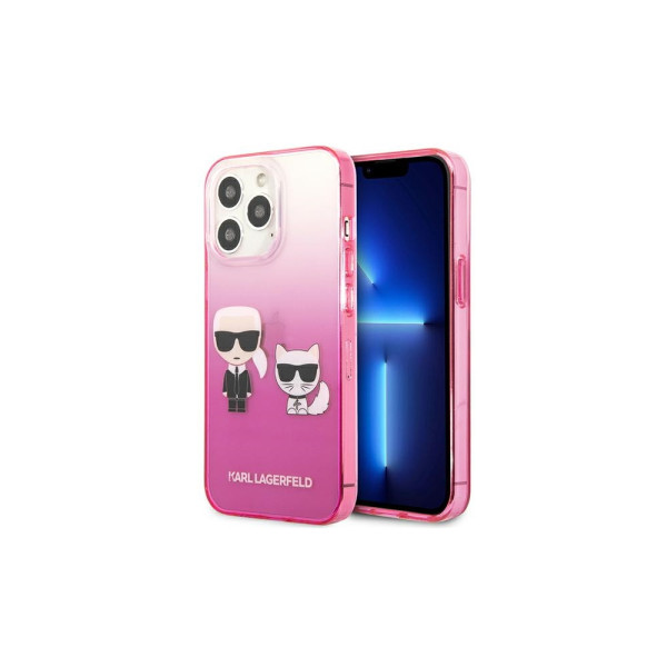 Karl Lagerfeld Futrola za iPhone 13 Pro Pink Karl & Choupette Head Gradient slika 5