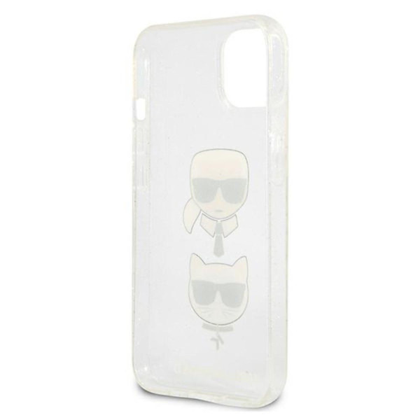 Karl Lagerfeld Futrola za iPhone 13 Silver Glitter Karl`s & Choupette slika 5