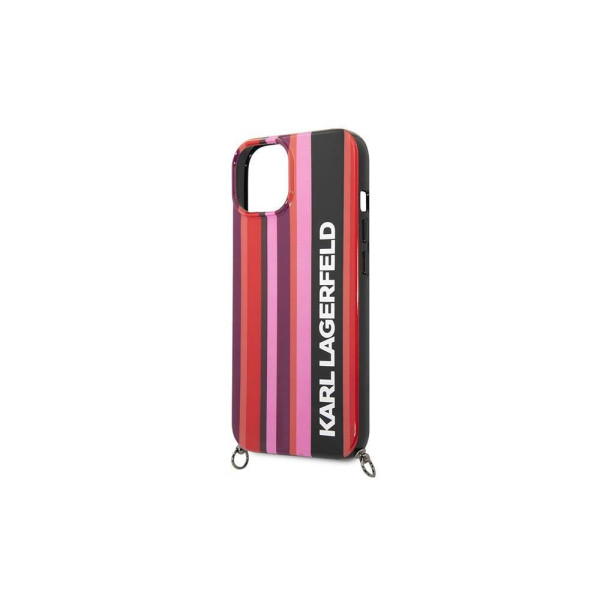 Karl Lagerfeld Futrola za iPhone 14 Pink Color Stripes Strap slika 3