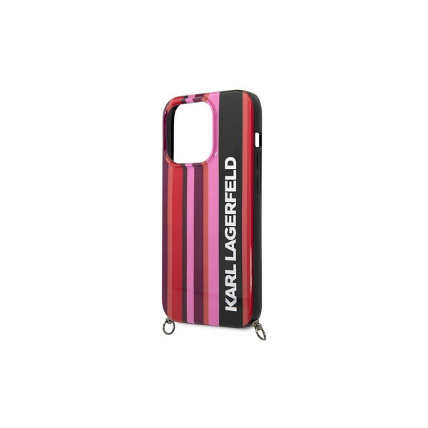 Karl Lagerfeld Futrola za iPhone 14 Pro Max Pink Color Stripes Strap slika 3