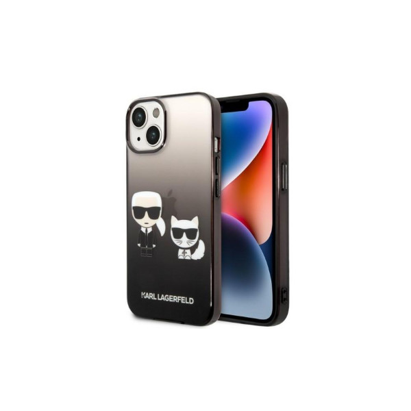 Karl Lagerfeld Futrola za iPhone 14 Black K & Choupette Centered Grad slika 5