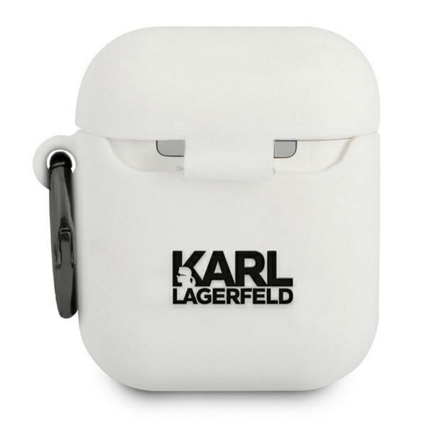 Karl Lagerfeld Futrola za AirPods White Silicone Iconic slika 4