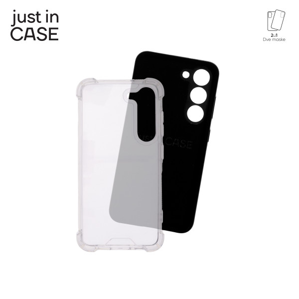 2u1 Extra case MIX paket CRNI za Samsung S23 slika 4