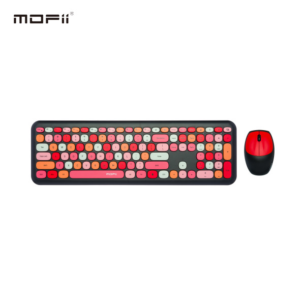 MOFII WL RETRO set tastatura i miš u CRVENO/CRNOJ boji slika 1