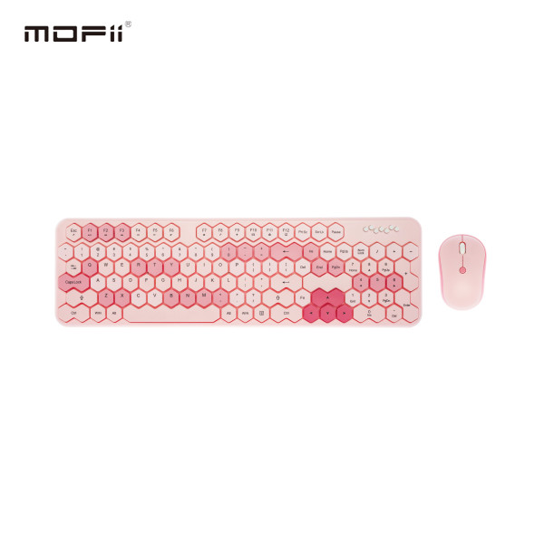 MOFII WL HONEY COMB set tastatura i miš u PINK boji slika 1