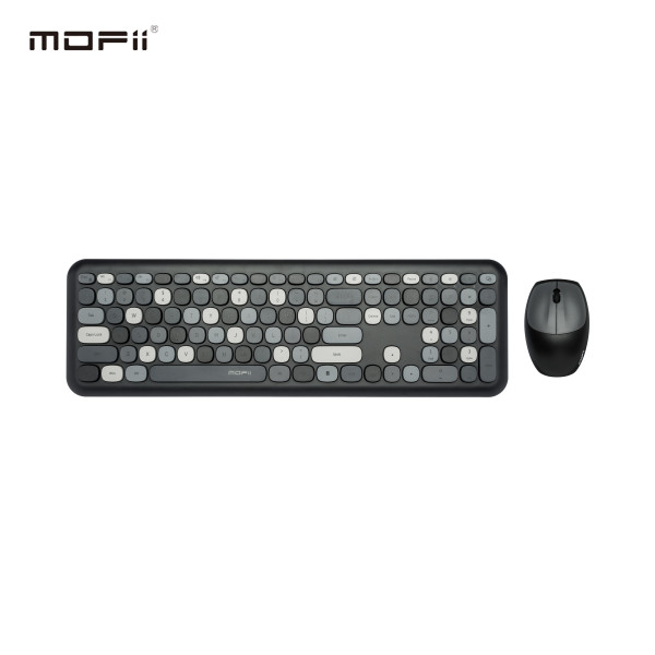 MOFII WL RETRO set tastatura i miš u CRNO/SIVOJ boji slika 1