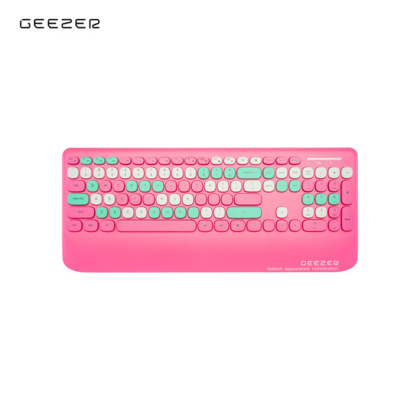 GEEZER WL RETRO set tastatura i miš u PINK boji slika 3