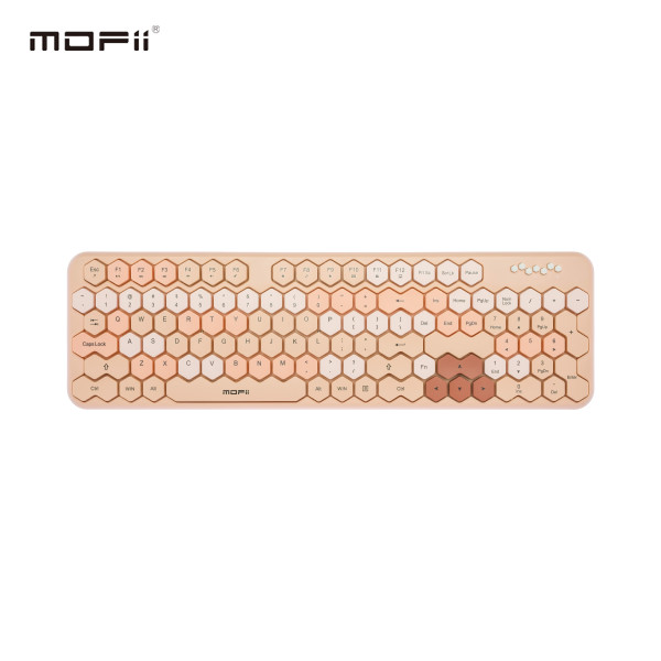 MOFII WL HONEY COMB set tastatura i miš u MILK TEA boji slika 3
