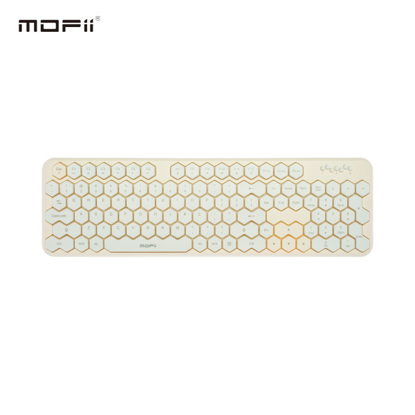 MOFII WL HONEY COMB set tastatura i miš u ŽUTO/BELOJ boji slika 3