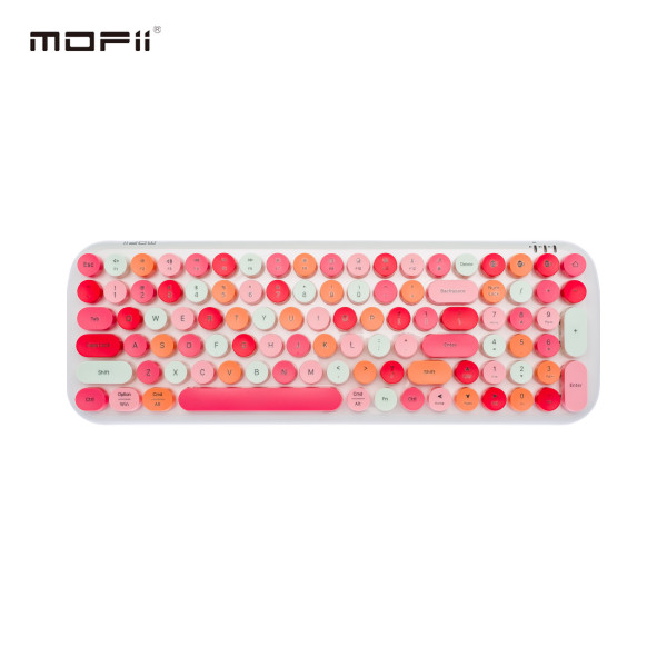 MOFII BT WL RETRO tastatura u PINK/BELOJ boji slika 1