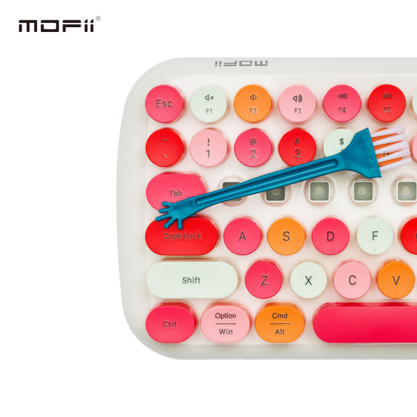 MOFII BT WL RETRO tastatura u PINK/BELOJ boji slika 3