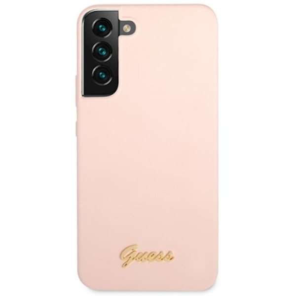 GUESS Futrola za Samsung S23 Pink Script Metal Logo slika 3