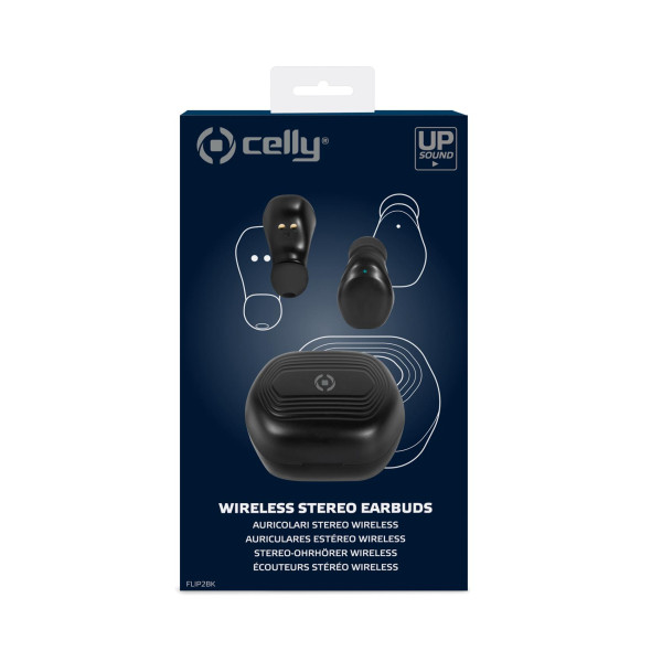 CELLY True Wireless FLIP2 bluetooth slušalice u CRNOJ boji slika 3