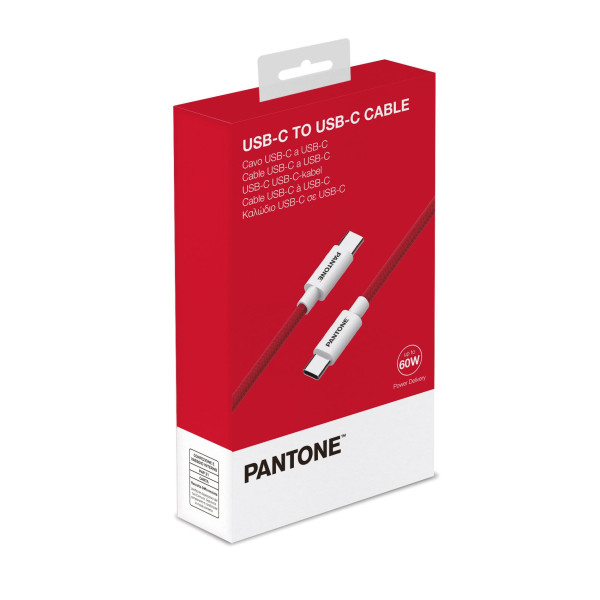 PANTONE kabl USBC-USBC u CRVENOJ boji slika 3