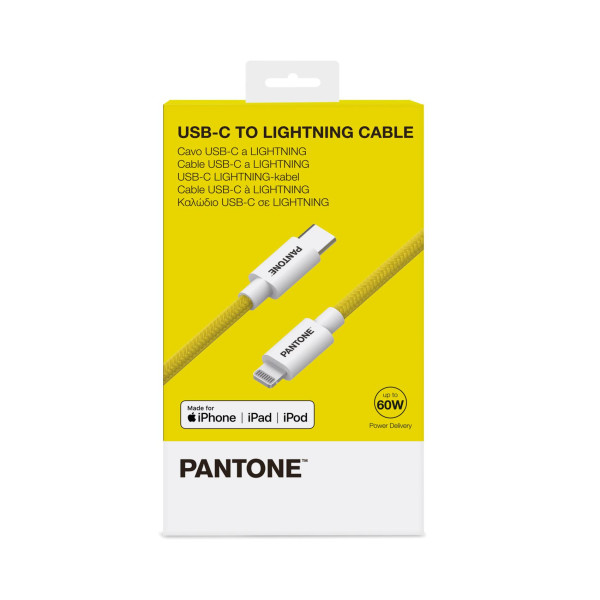 PANTONE usb kabl za telefon USB-C na Lightning u ŽUTOJ boji slika 4