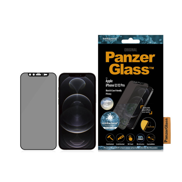 PanzerGlass zaštitno staklo Case Friendy CamSlider Privacy AB za iPhone 12/12 Pro slika 3
