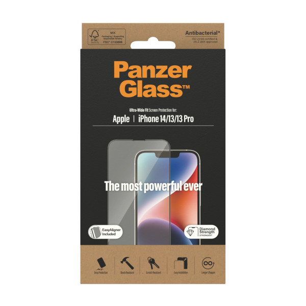 PanzerGlass zaštitno staklo UWF AB w. Applicator za iPhone 13/13 Pro/14 slika 1