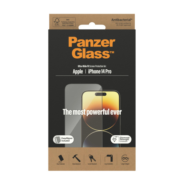 PanzerGlass zaštitno staklo UWF AB w. Applicator za iPhone 14 Pro