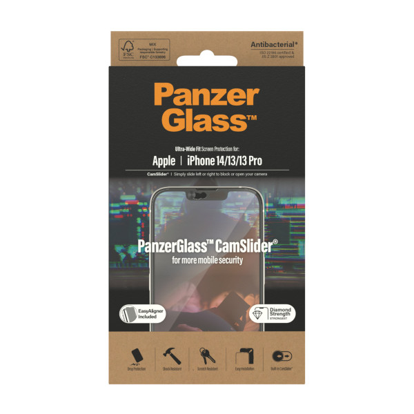 PanzerGlass zaštitno staklo UWF Camslider AB za iPhone 13/13 Pro/14 slika 2