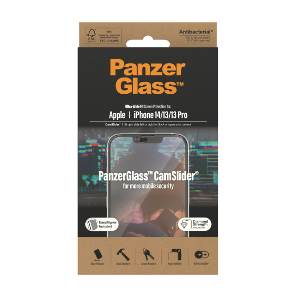 PanzerGlass zaštitno staklo UWF Camslider AB za iPhone 13/13 Pro/14 slika 1