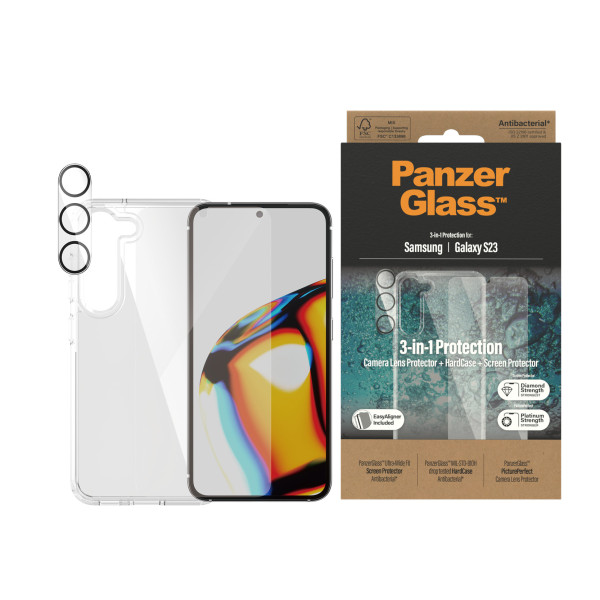 PanzerGlass Samsung Galaxy S23 Bundle (zaštitno staklo, futrola, zaštita za kameru) slika 4