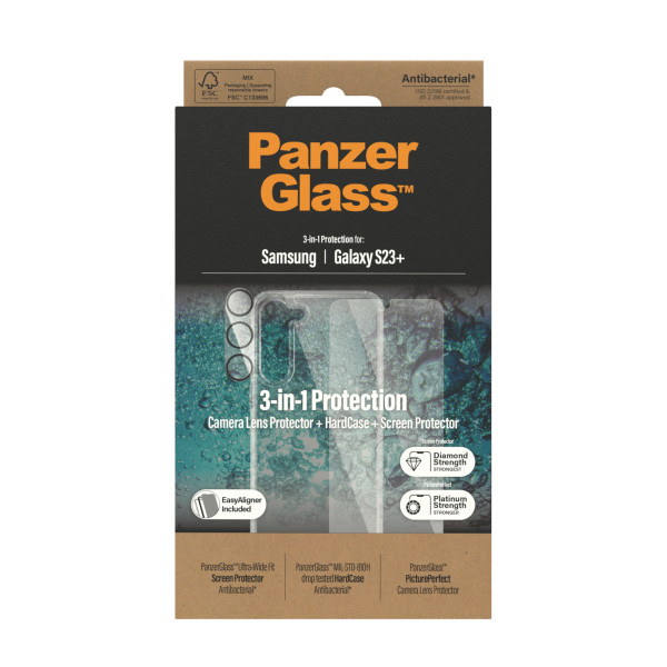 PanzerGlass Samsung Galaxy S23+ Bundle (zaštitno staklo, futrola, zaštita za kameru) slika 1