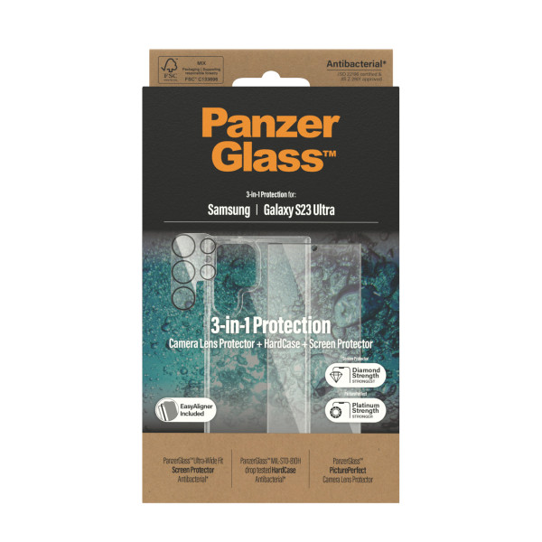 PanzerGlass Samsung Galaxy S23 Ultra Bundle (zaštitno staklo, futrola, zašita za kameru) slika 1