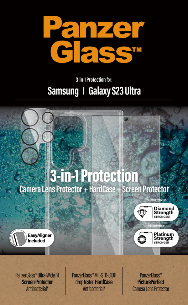PanzerGlass Samsung Galaxy S23 Ultra Bundle (zaštitno staklo, futrola, zašita za kameru) slika 5