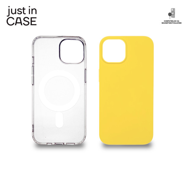 2u1 Extra case MAG MIX PLUS paket maski za telefon ŽUTI za iPhone 14