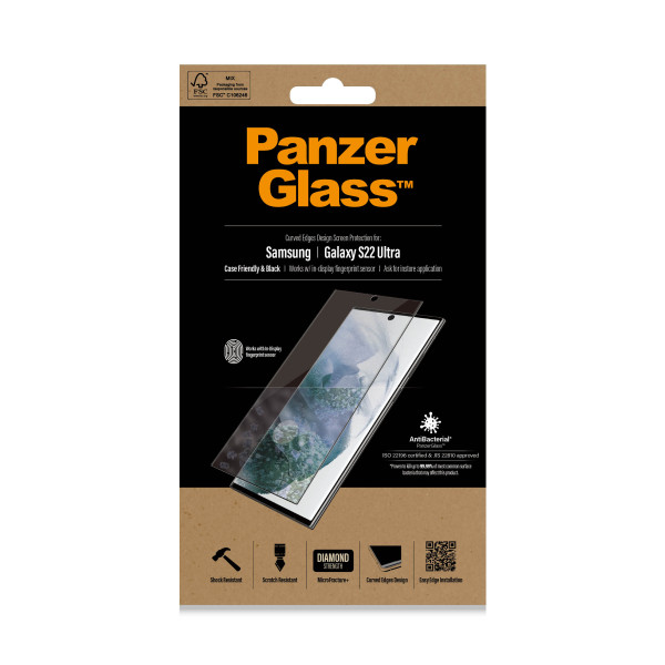 PanzerGlass zaštitno staklo Case Friendly AB za Samsung Galaxy S22 Ultra 5G slika 2