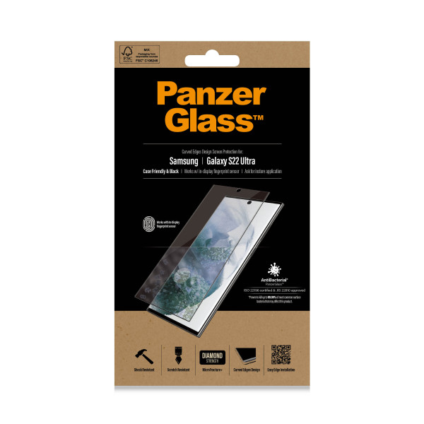 PanzerGlass zaštitno staklo Case Friendly AB za Samsung Galaxy S22 Ultra 5G slika 1