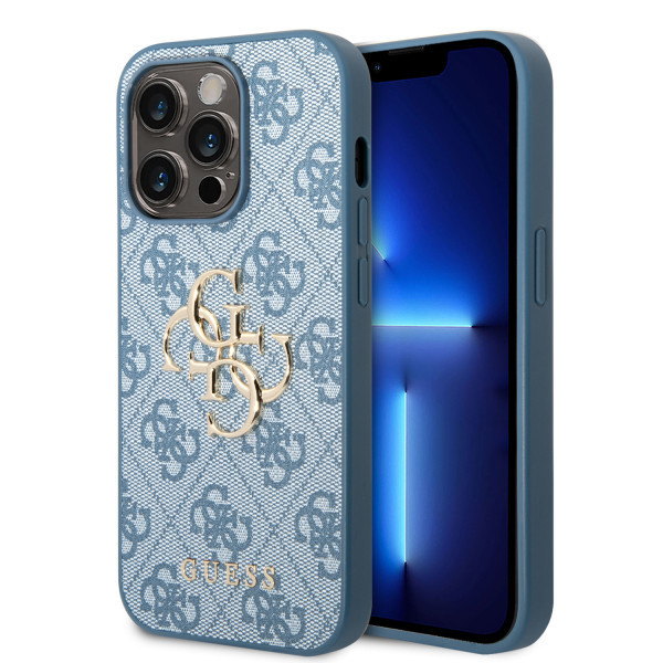 GUESS Futrola za iPhone 14 Pro Max PU 4G BIG METAL LOGO BLUE slika 1