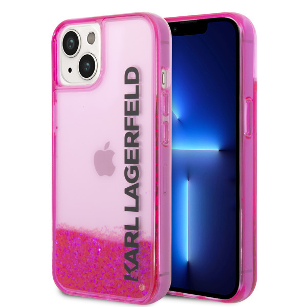 Karl Lagerfeld Futrola za iPhone 14 LIQ. GLITTER ELONG PINK slika 1