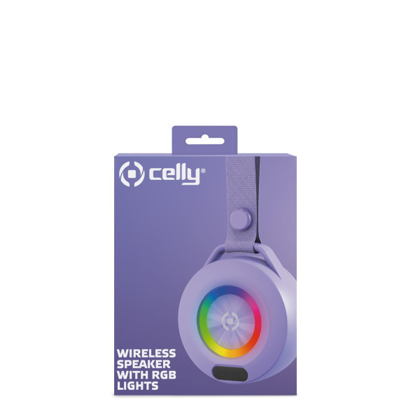 CELLY LIGHTBEAT wireless  prenosivi bluetooth zvučnik u LjUBIČASTOJ boji slika 3