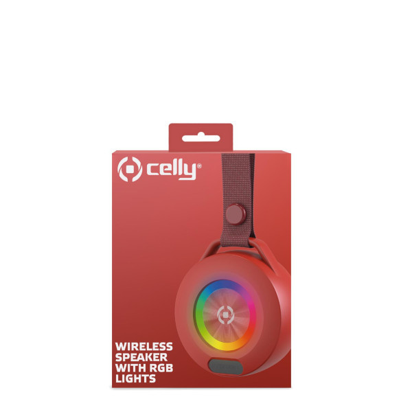 CELLY LIGHTBEAT wireless  prenosivi bluetooth zvučnik u CRVENOJ boji slika 3
