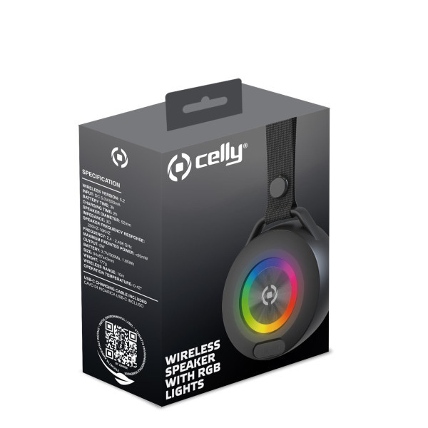 CELLY LIGHTBEAT wireless  prenosivi bluetooth zvučnik u CRNOJ boji slika 4