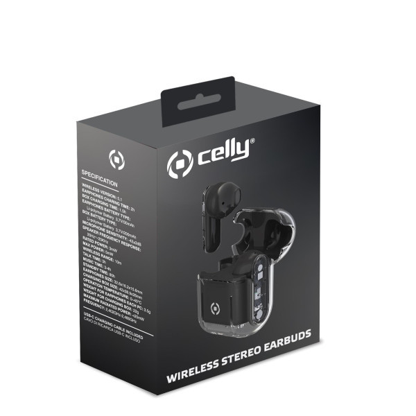 CELLY SHEER True Wireless bluetooth slušalice u CRNOJ boji slika 4