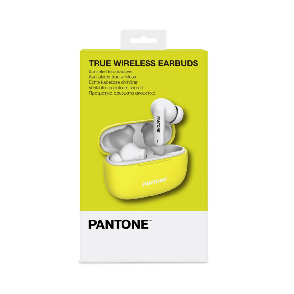 PANTONE True wireless bluetooh slušalice u FLORESCENTNO ŽUTOJ boji slika 4