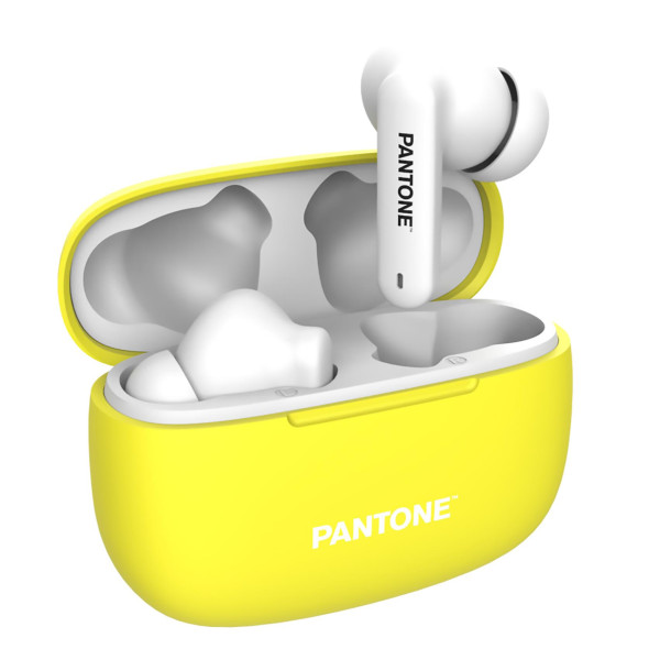 PANTONE True wireless bluetooh slušalice u FLORESCENTNO ŽUTOJ boji slika 1