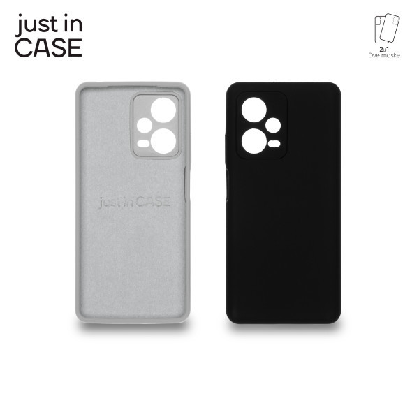2u1 Extra case MIX PLUS paket maski za telefon CRNI za Redmi Note 12 Pro Plus