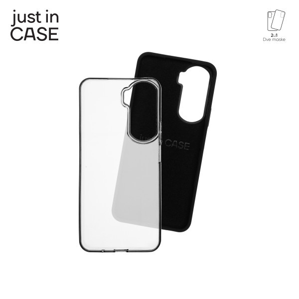 2u1 Extra case MIX paket CRNI za Honor 90 Lite slika 3