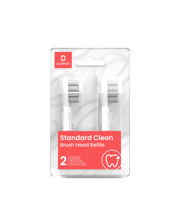 Oclean Standard Clean nastavak za električnu četkicu za zube 2kom P2S6 W02 BELA slika 3