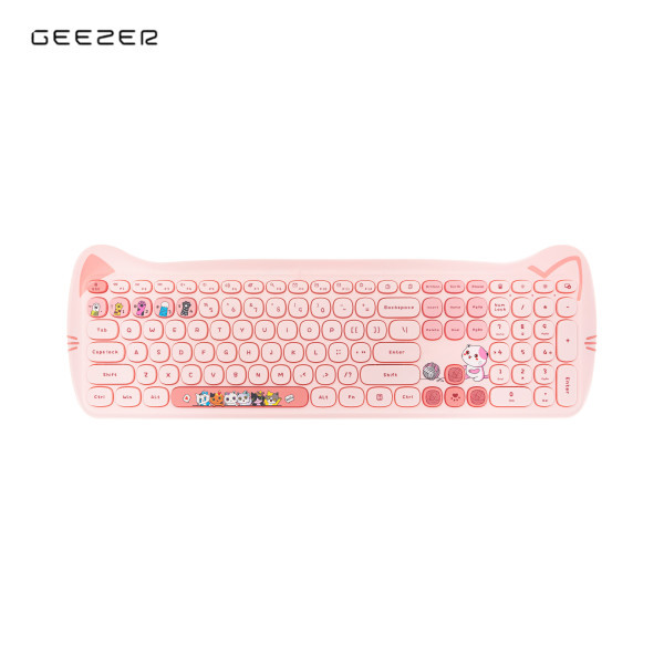 GEEZER WL KITTY set tastatura i miš u PINK boji slika 4