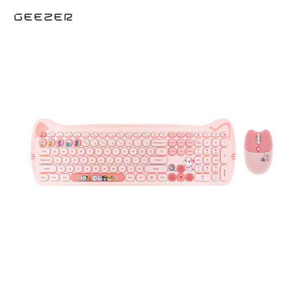 GEEZER WL KITTY set tastatura i miš u PINK boji slika 5